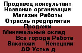 Продавец-консультант › Название организации ­ Магазин Работы › Отрасль предприятия ­ Продажи › Минимальный оклад ­ 27 000 - Все города Работа » Вакансии   . Ненецкий АО,Устье д.